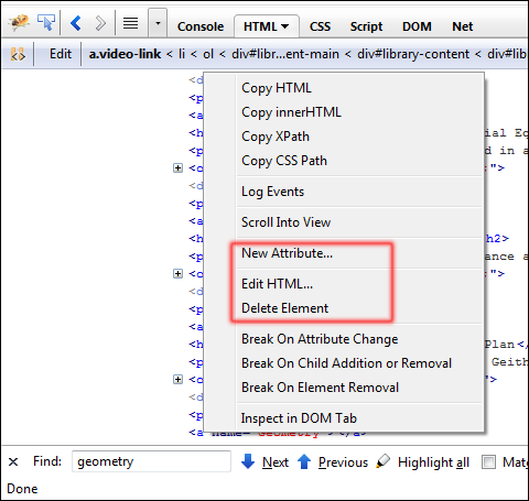 Ways to modify HTML