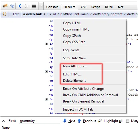 Ways to modify HTML