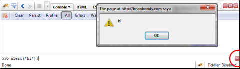 Executing arbitrary JavaScript code in Firebug